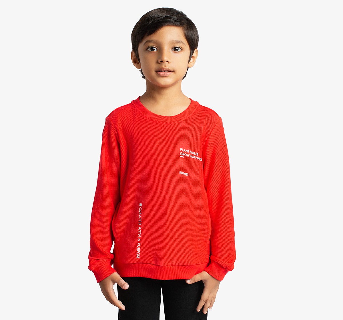 Boys Crew Neck Printed Sweatshirt