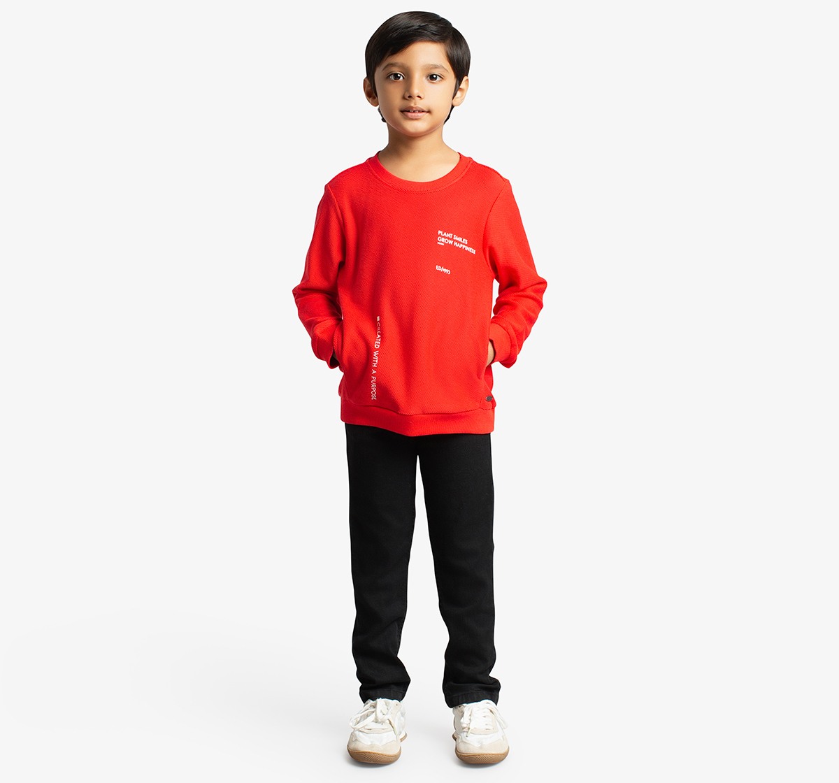 Boys Crew Neck Printed Sweatshirt