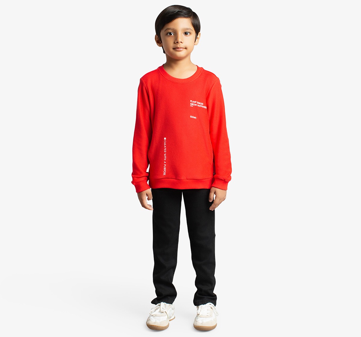 Boys Crew Neck Printed Sweatshirt
