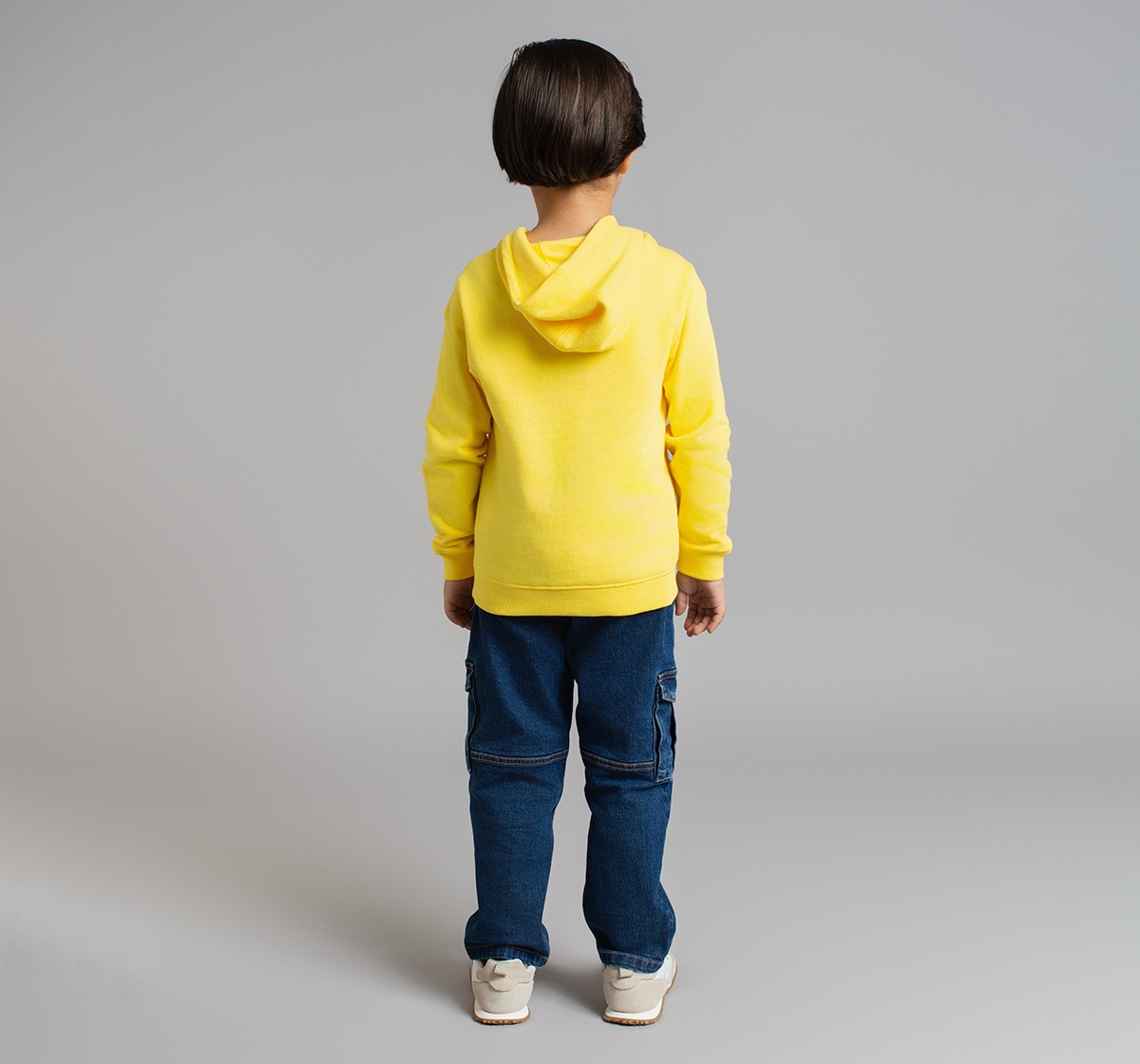 Boys Emboss Printed Hooded Sweatshirt