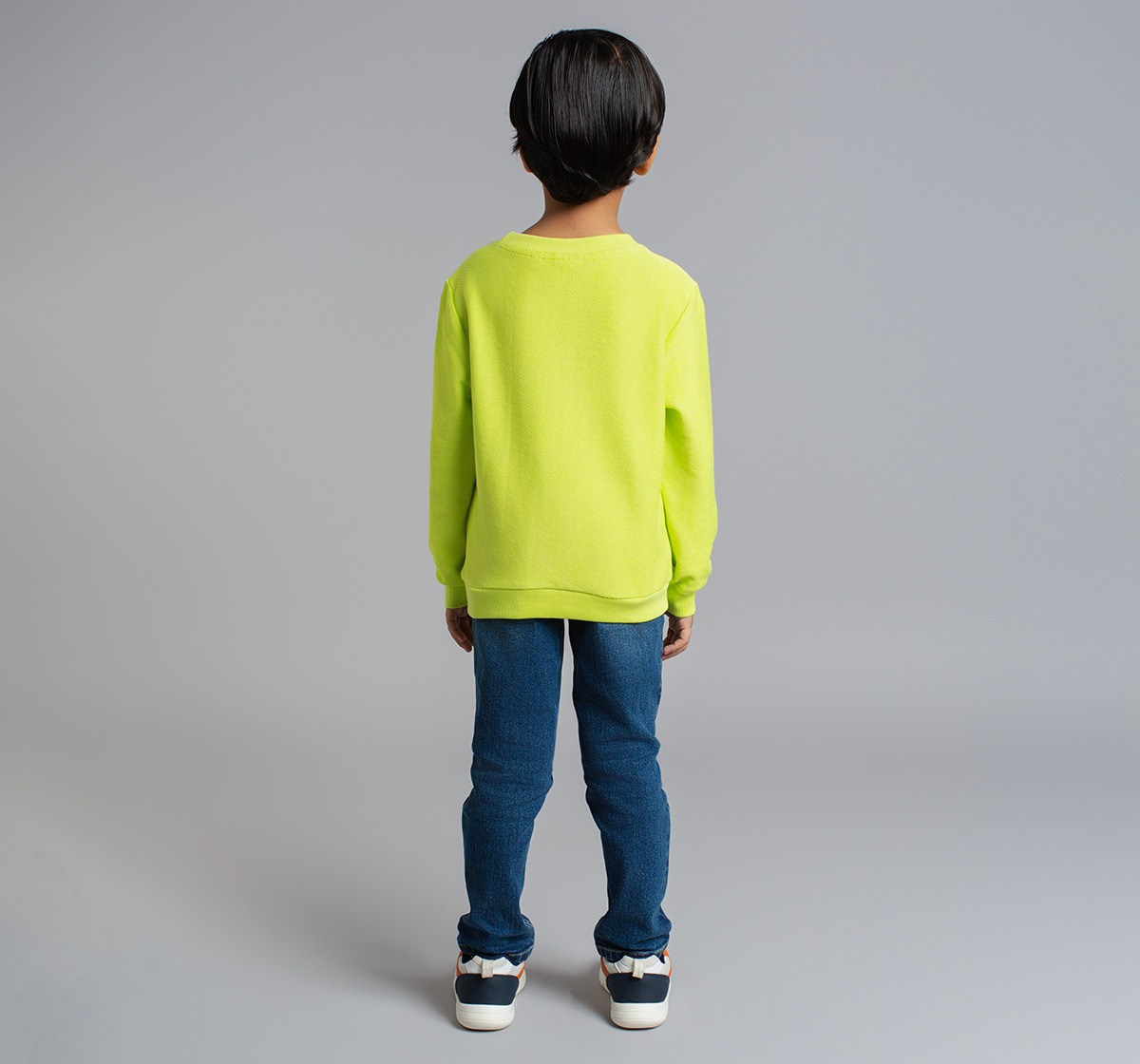 Boys Knit Twill Sweatshirt