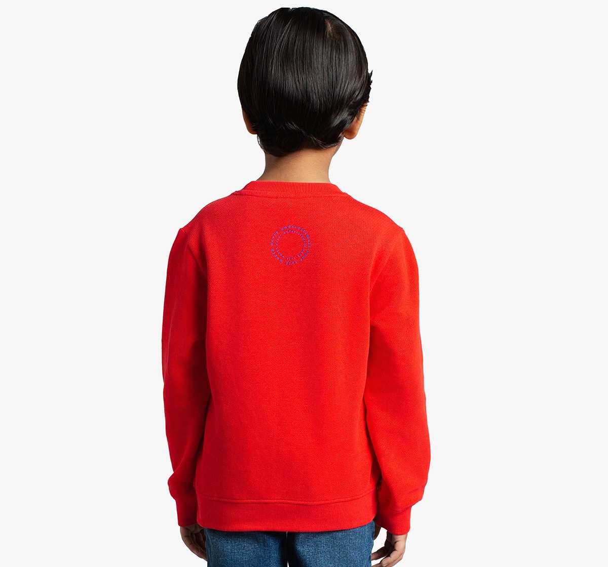 Boys Pique Printed Sweatshirt