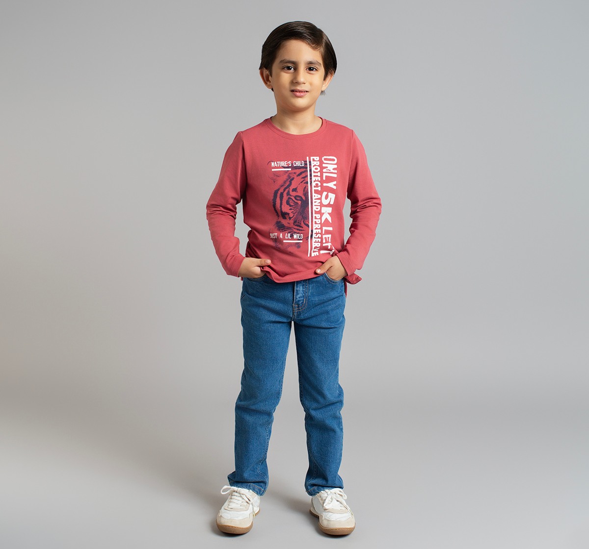 Boys Crew Neck Printed T-Shirt