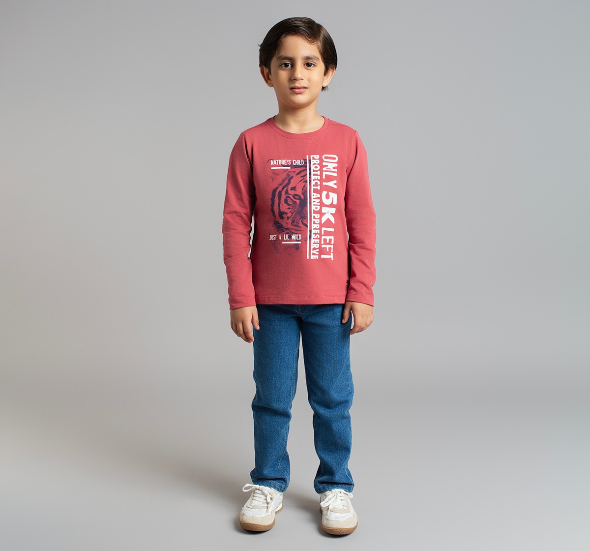 Boys Crew Neck Printed T-Shirt