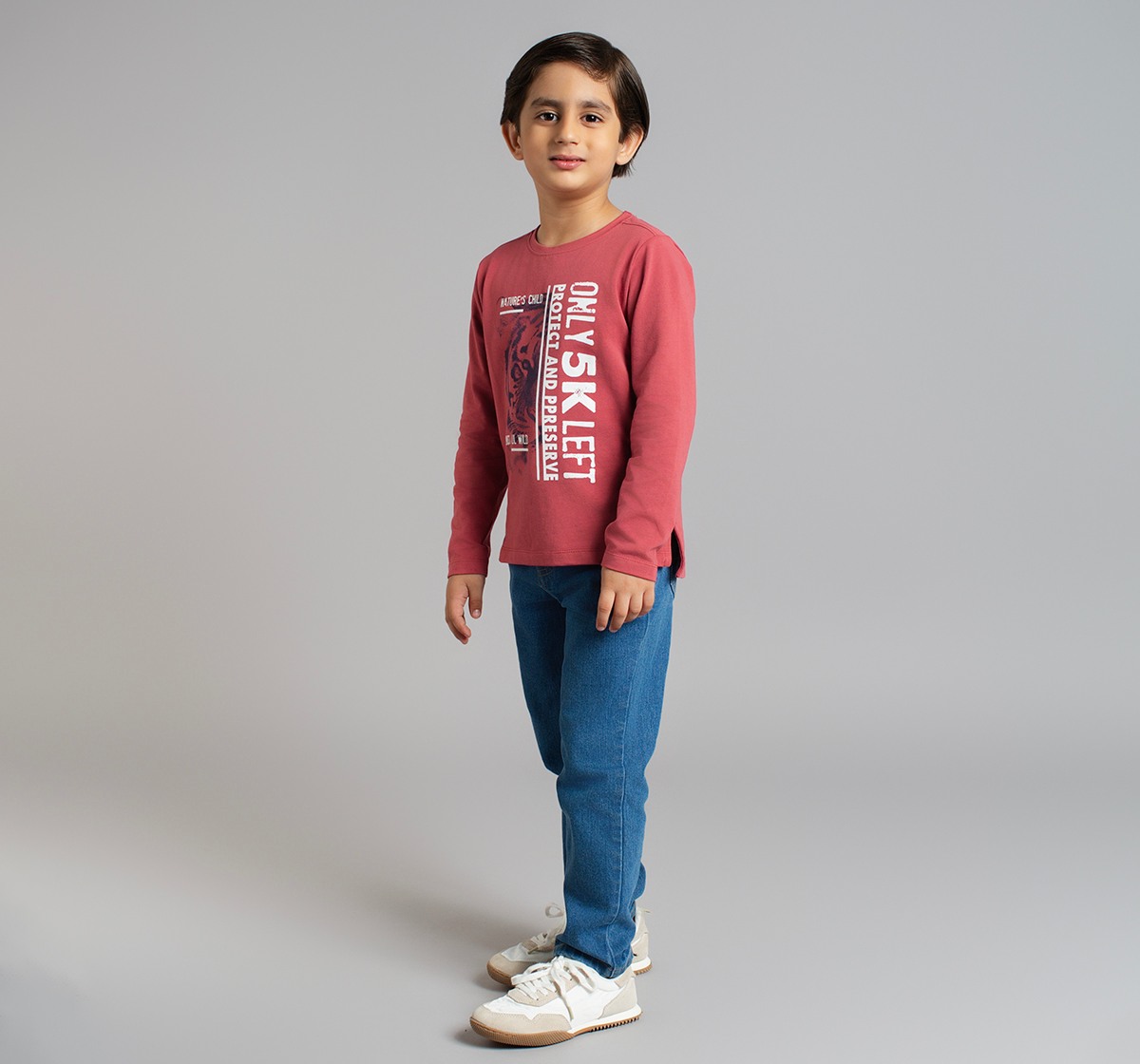 Boys Crew Neck Printed T-Shirt