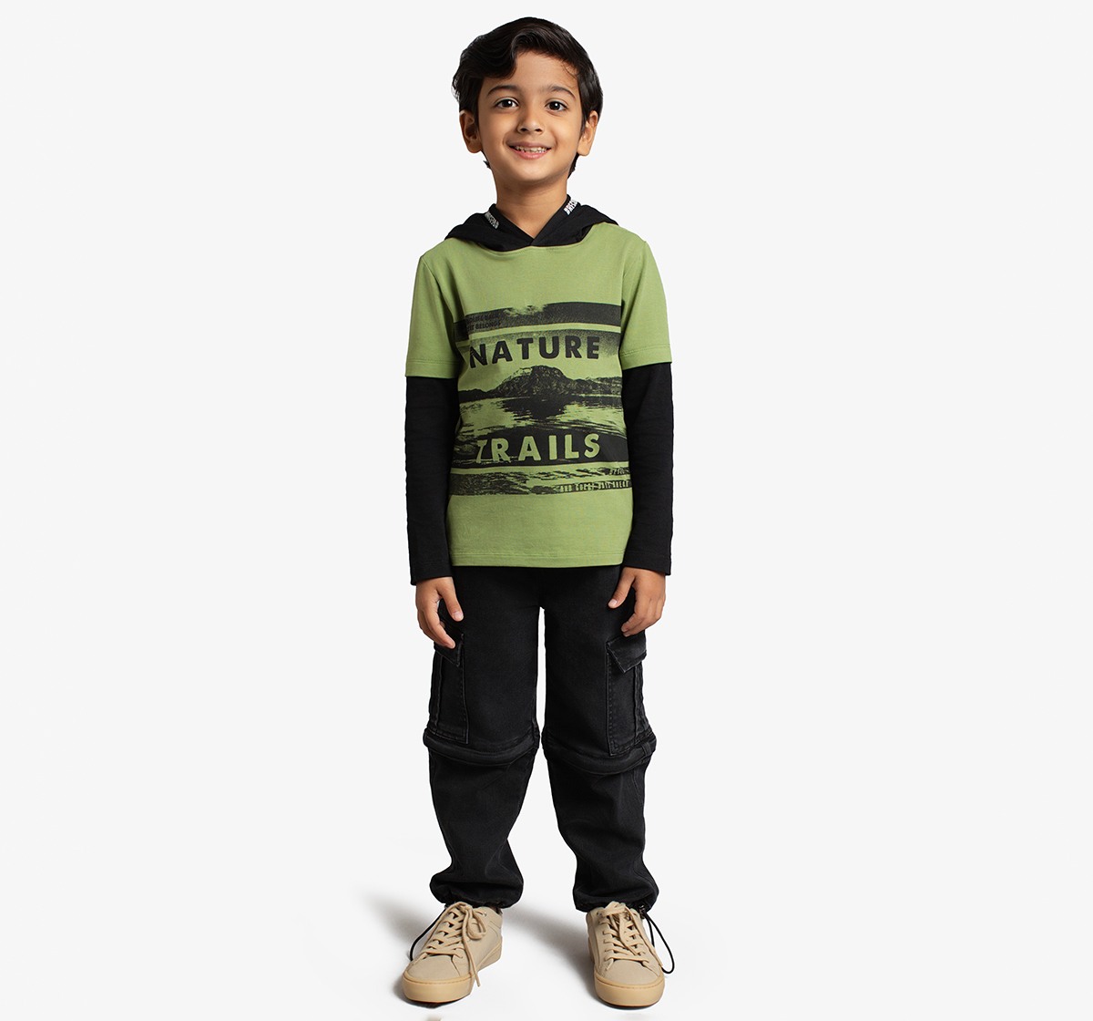 Boys Doctor Sleeve Hooded T-Shirt
