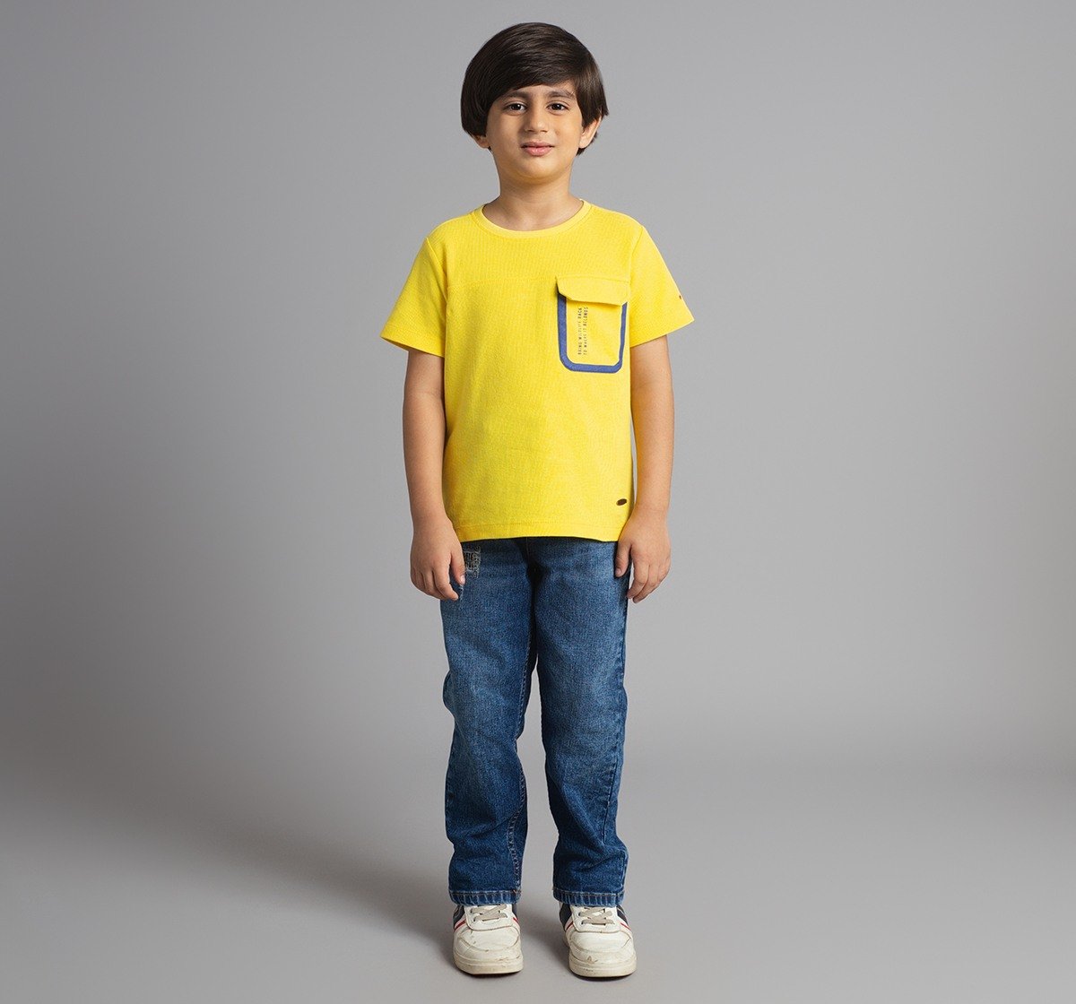 Boys Waffle Printed T-Shirt