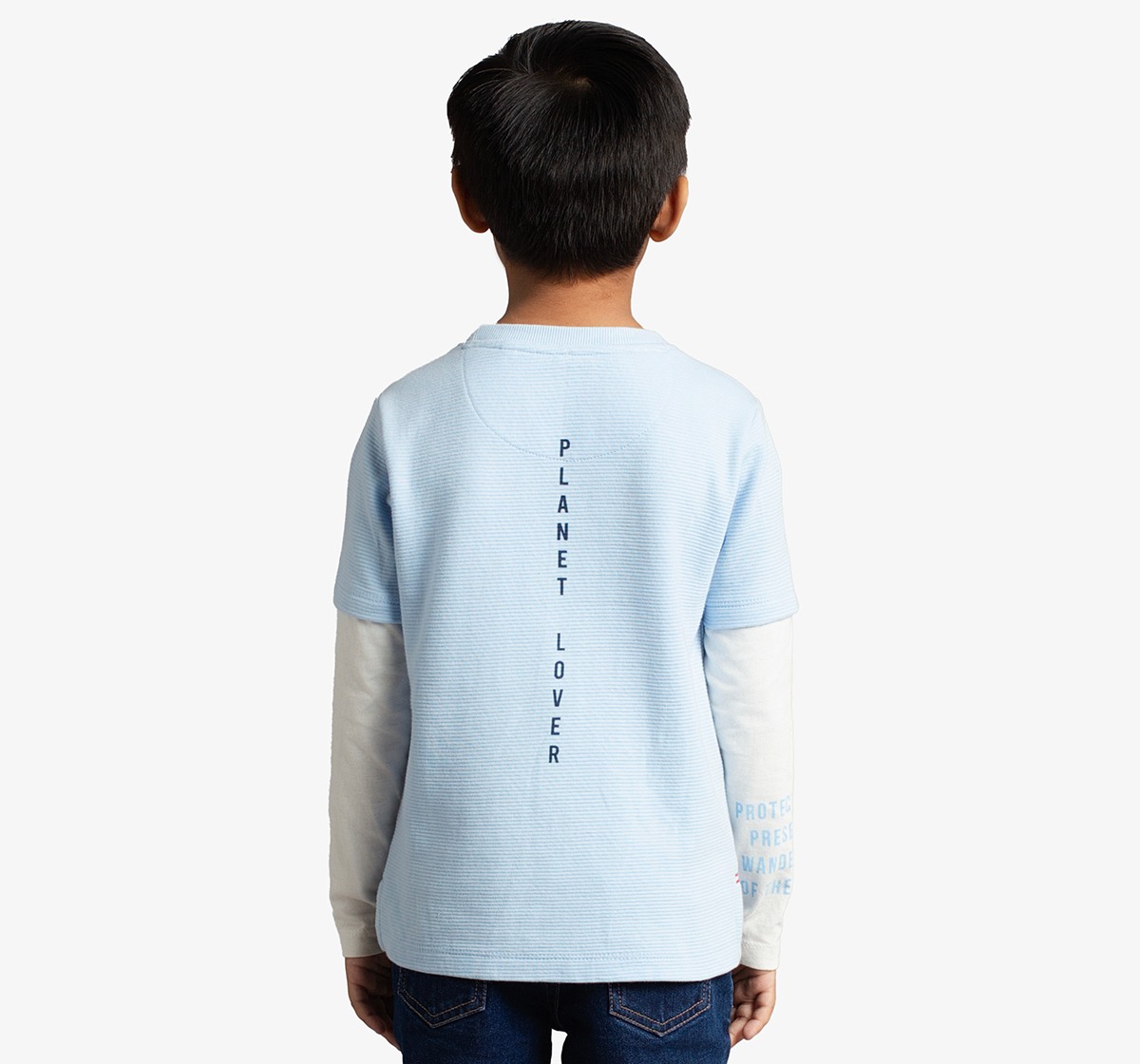 Ed-A-Mamma Boys Doctor Sleeve Ottoman Printed T-Shirt - Sky Blue