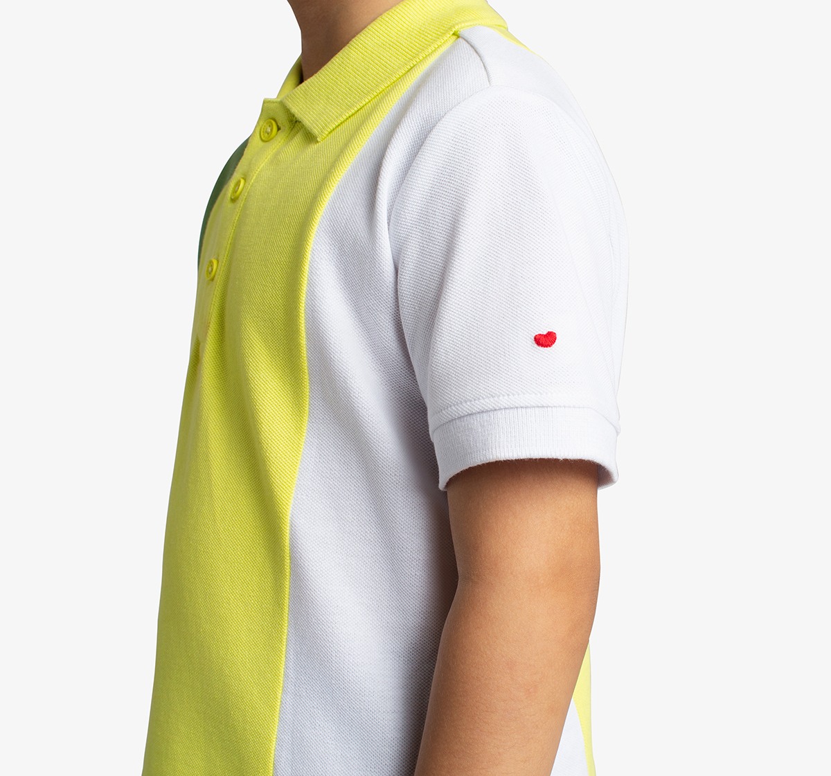 Ed-A-Mamma Boys Colorblock Polo T-Shirt - Lime