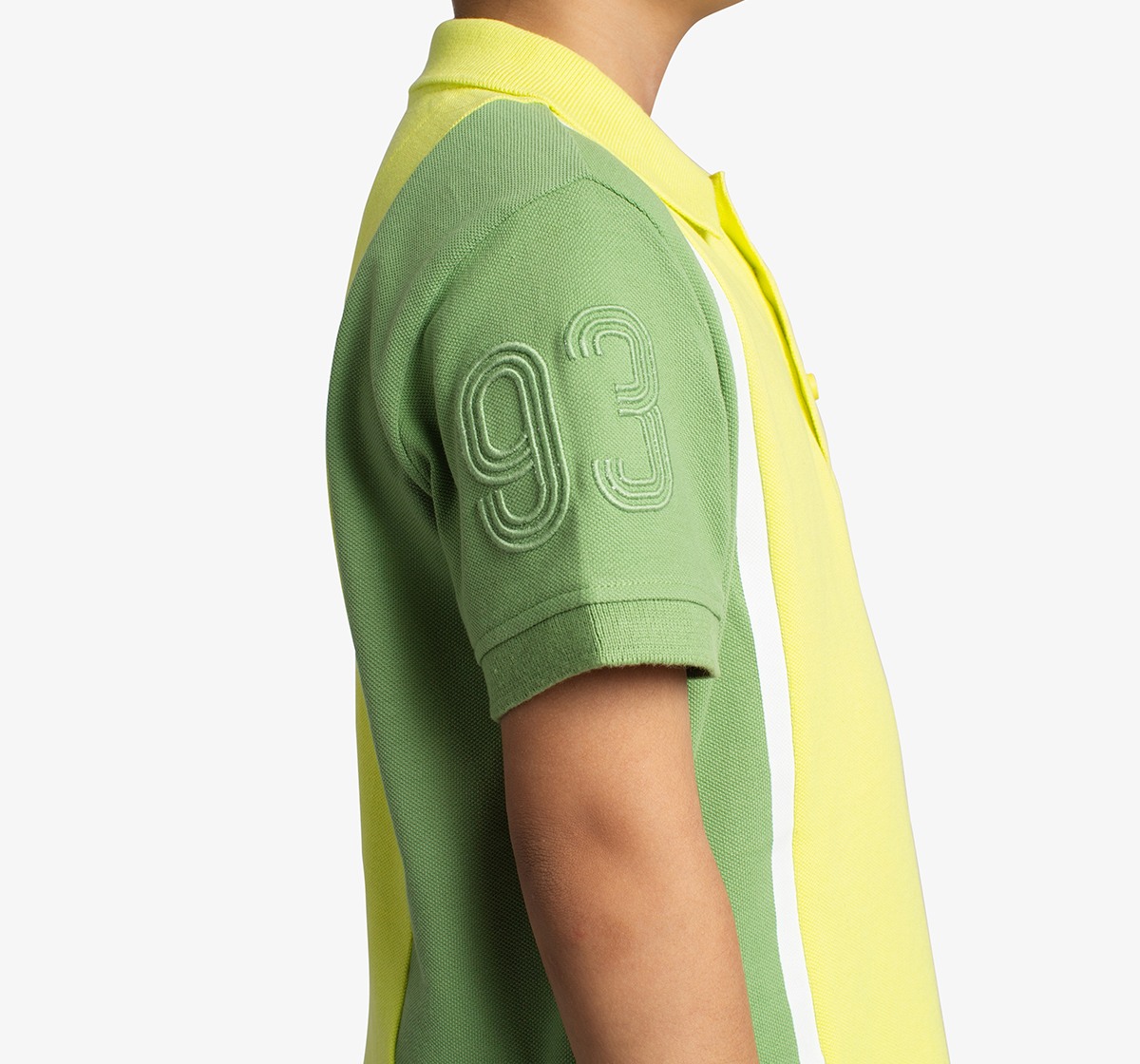 Ed-A-Mamma Boys Colorblock Polo T-Shirt - Lime