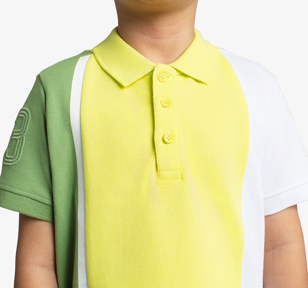 Ed-A-Mamma Boys Colorblock Polo T-Shirt - Lime