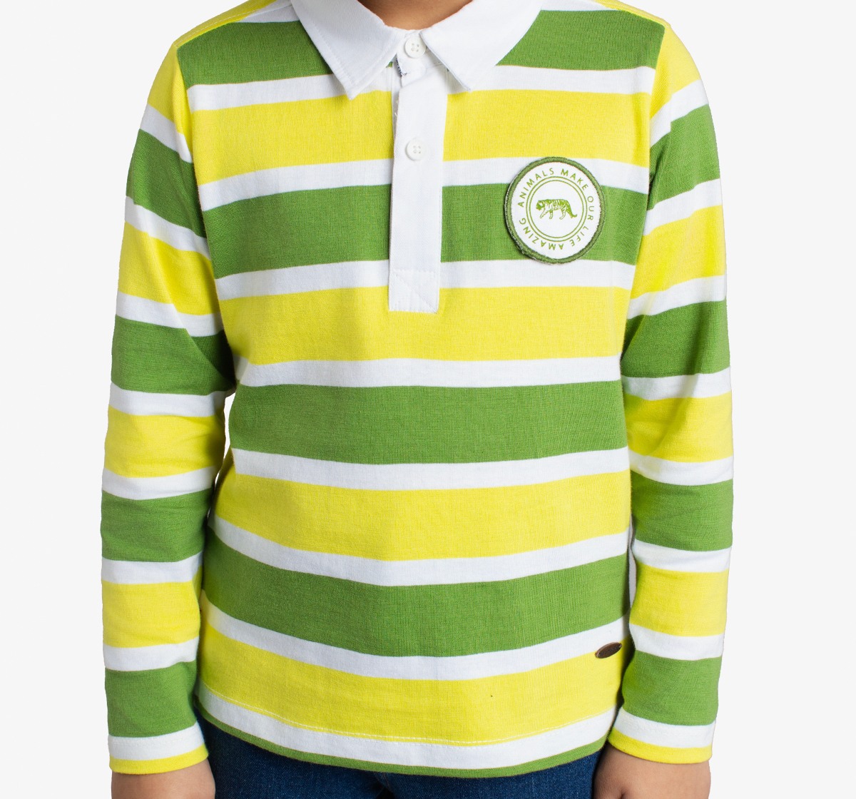 Boys Rugby Sriped Polo T-Shirt