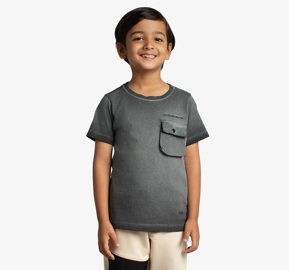 Boys Reverse Cpd Crew Neck Printed T-Shirt