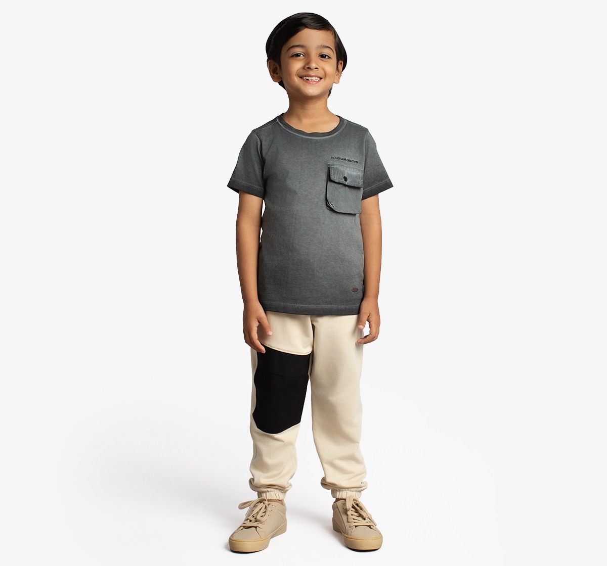 Boys Reverse Cpd Crew Neck Printed T-Shirt