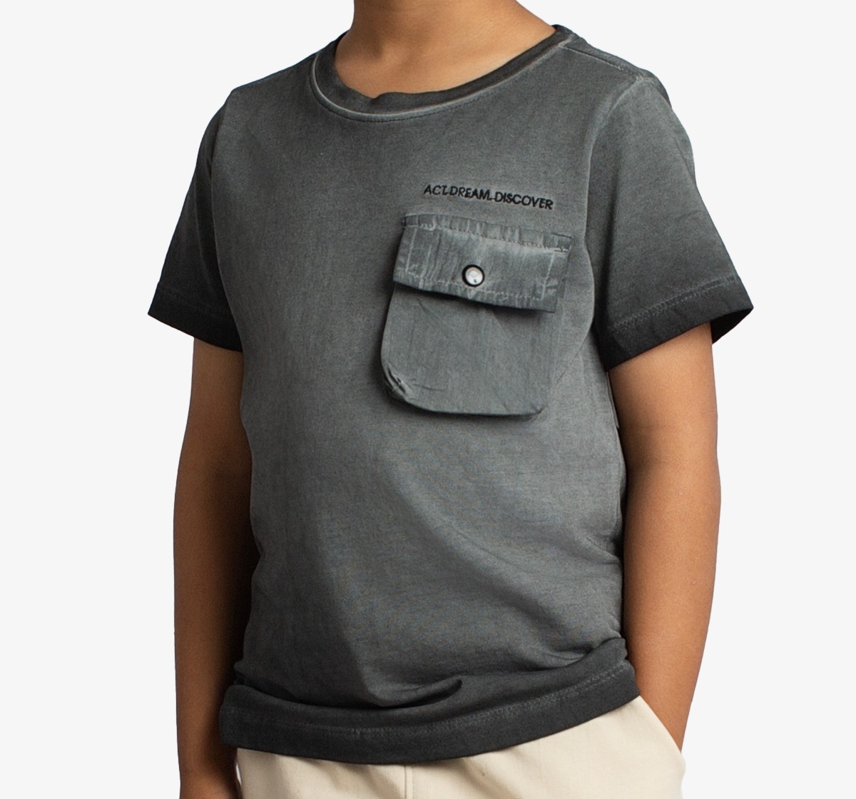 Boys Reverse Cpd Crew Neck Printed T-Shirt