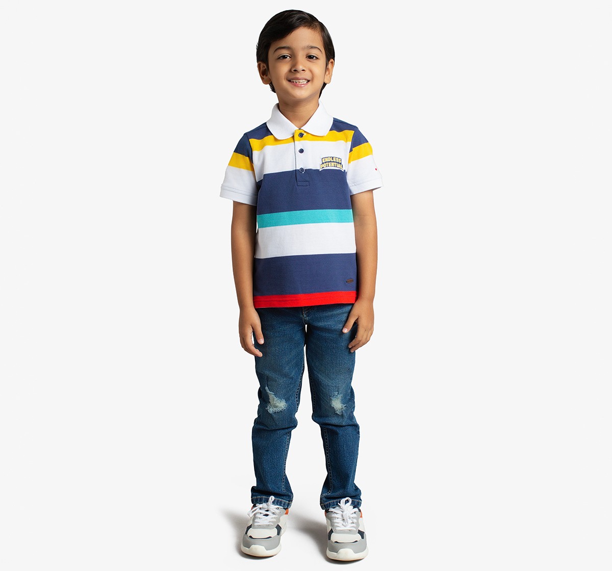 Boys Polo Stripe T-Shirt