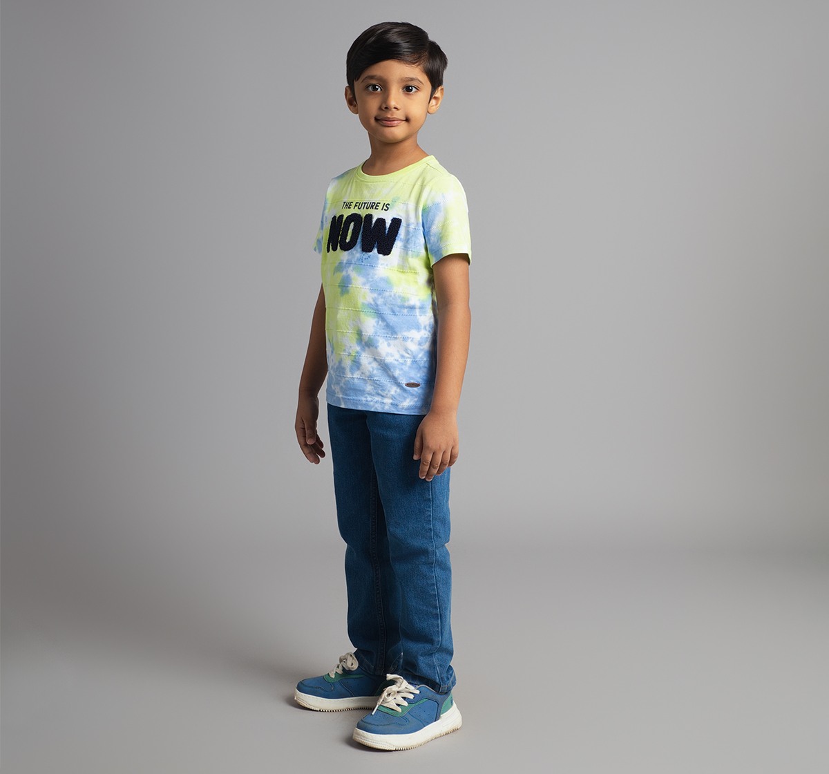 Ed-A-Mamma Boys Tie Dye T-Shirt - Lime