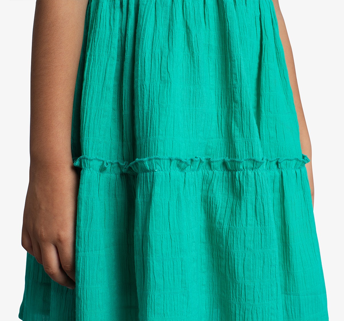 Girls Tiered Dress With Flutter Sleeves