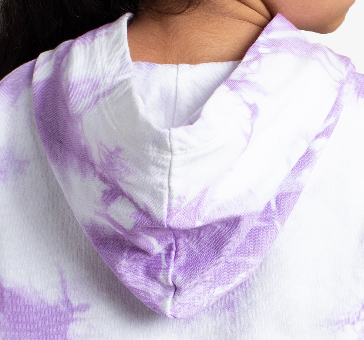 Girls Tie-Dye Sweatshirt Dress With Chest Print