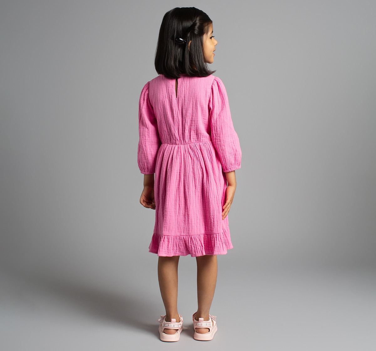 Girls Dress With Crochet And Embroidery