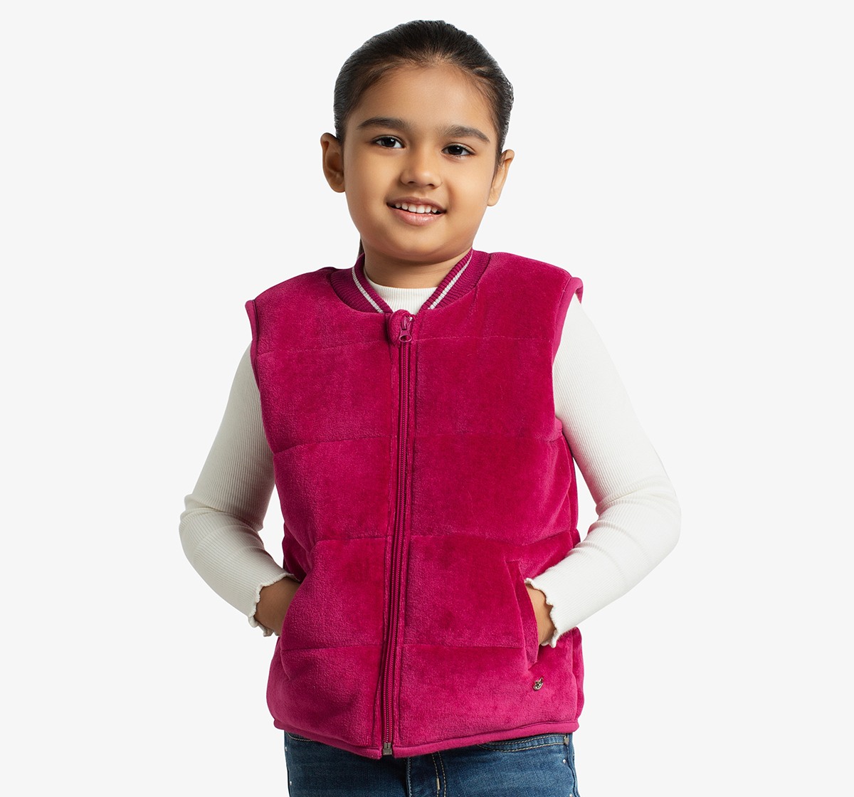 Girls Sleeveless Puffer Jacket