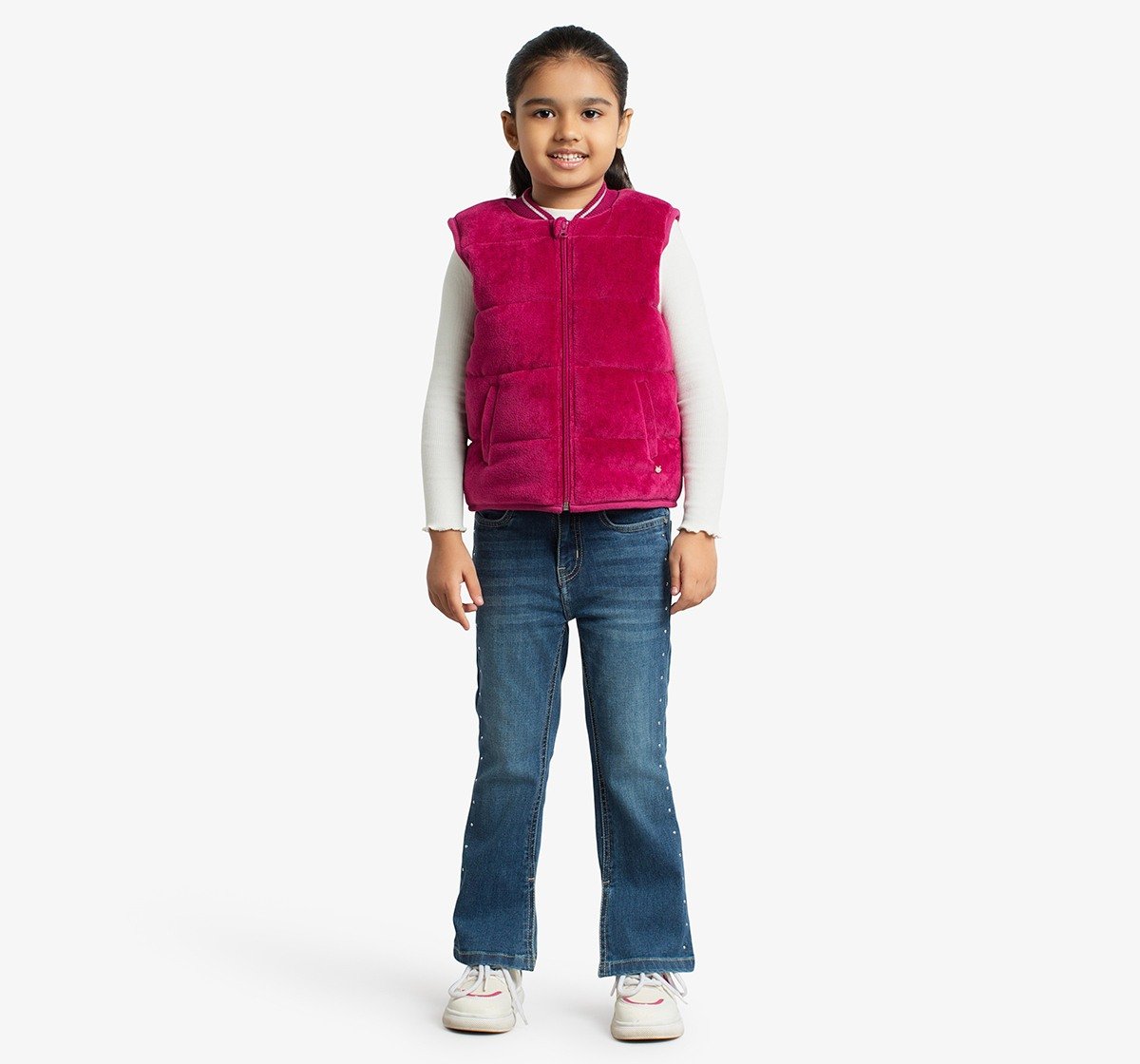 Girls Sleeveless Puffer Jacket