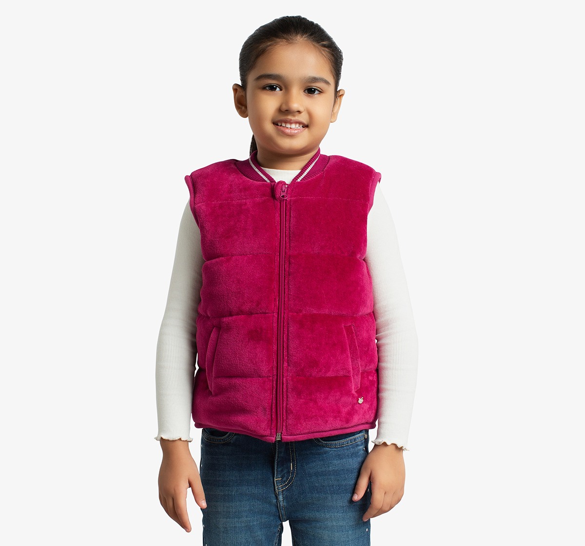 Girls Sleeveless Puffer Jacket