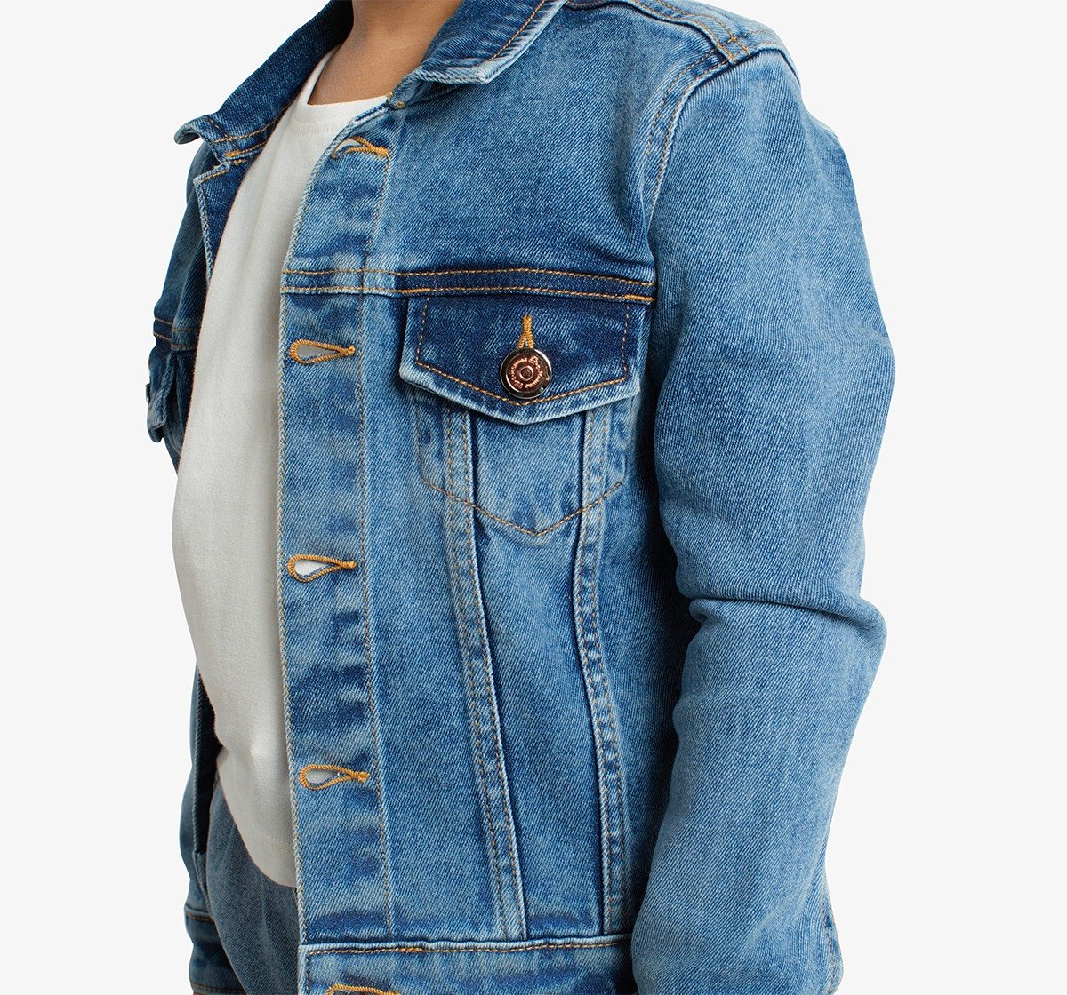 Girls Embroidered Denim Jacket