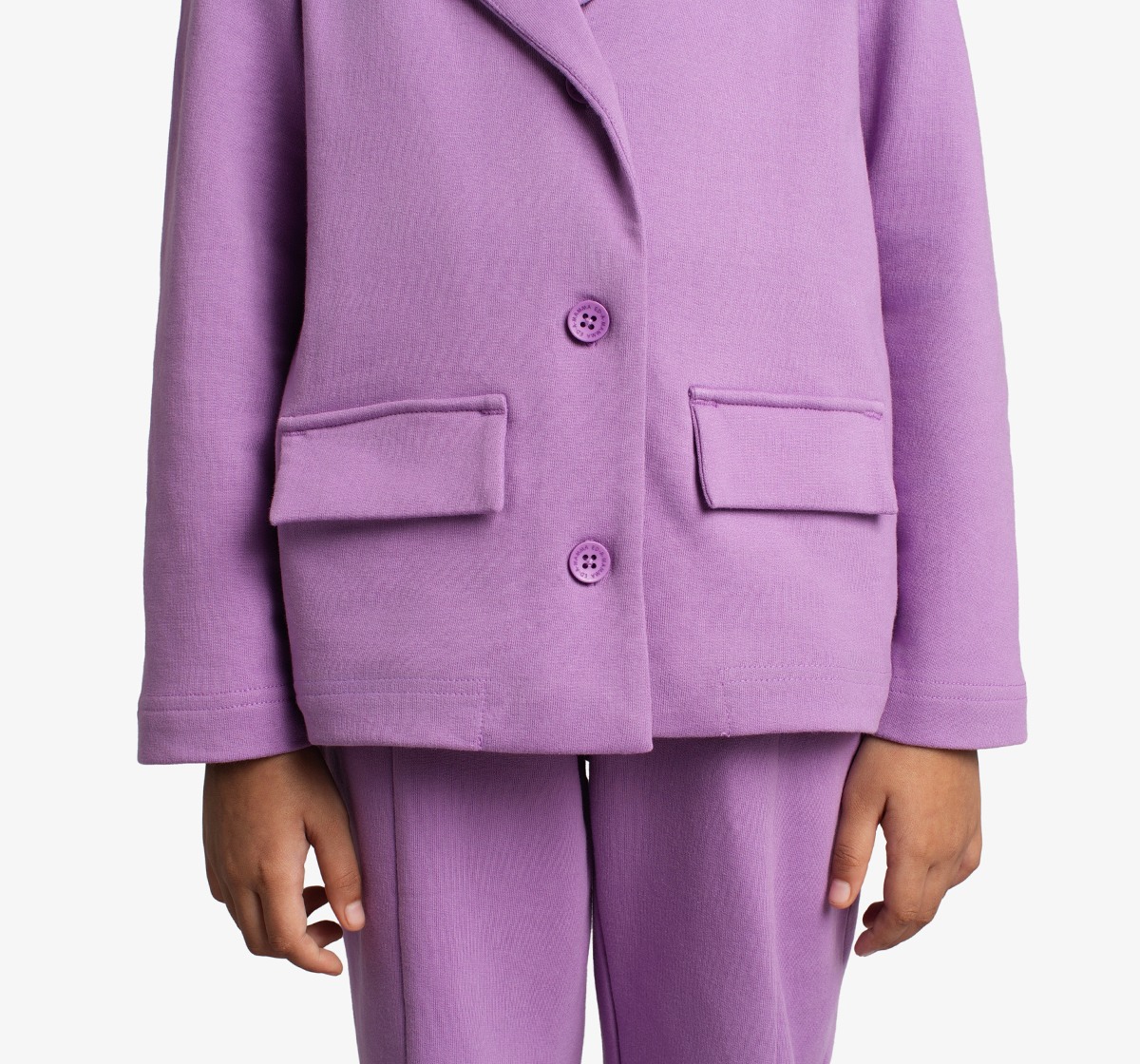 Ed-A-Mamma Girls Jacket, T-Shirt And Flared Pants Co-Ordinate Set - Purple