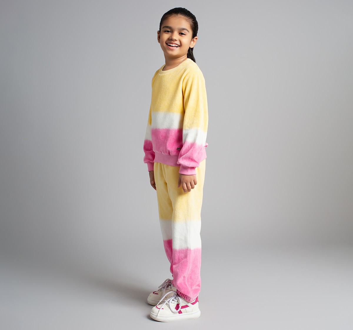 Ed-A-Mamma Girls Ombre Dyed Sweatshirt And Joggers Co-Ordinate Set - Multicolor