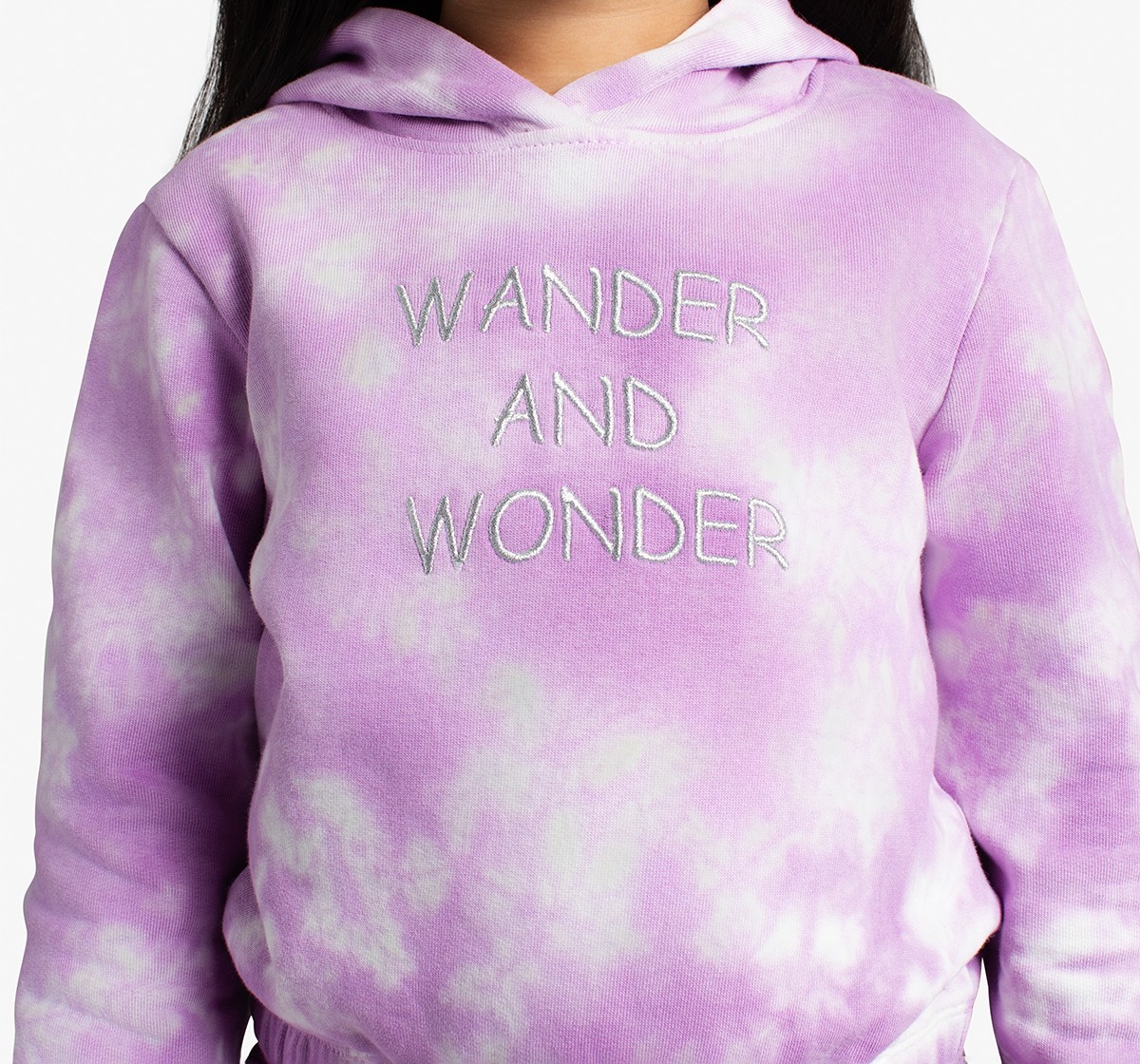 Ed-A-Mamma Girls Tie-Dye Sweatshirt And Pants Co-Ordinate Set - Lavander