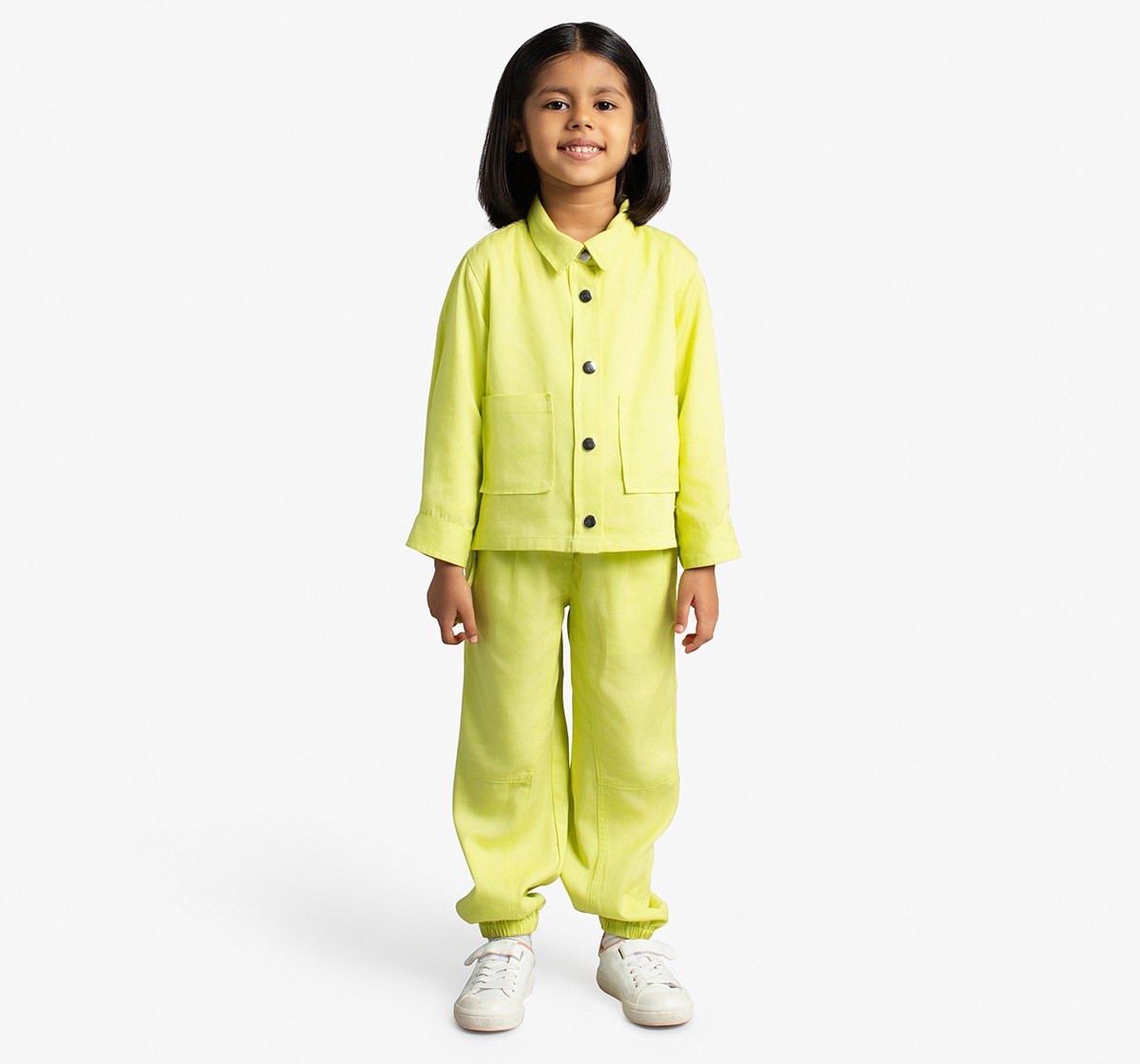 Ed-A-Mamma Girls Shirt And Joggers Co-Ordinate Set - Green
