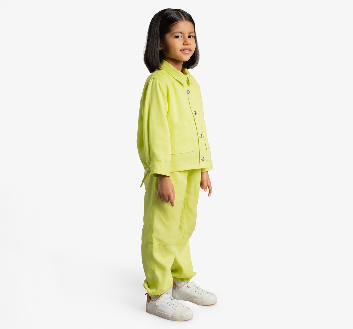 Ed-A-Mamma Girls Shirt And Joggers Co-Ordinate Set - Green