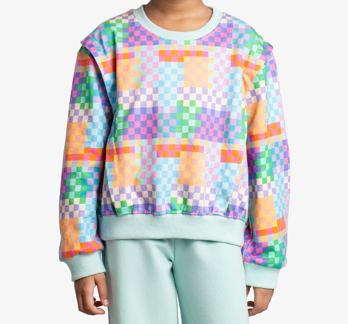 Ed-A-Mamma Girls Printed Sweatshirt And Pants Co-Ordinate Set - Multicolor