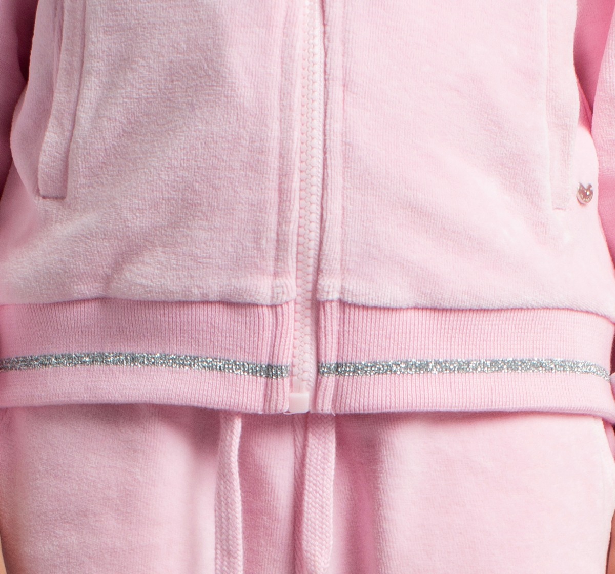 Ed-A-Mamma Girls Cotton Velour Jacket And Pants Co-Ordinate Set - Pink