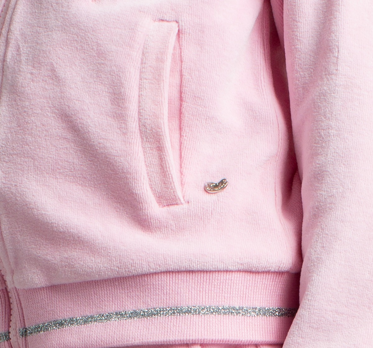 Ed-A-Mamma Girls Cotton Velour Jacket And Pants Co-Ordinate Set - Pink