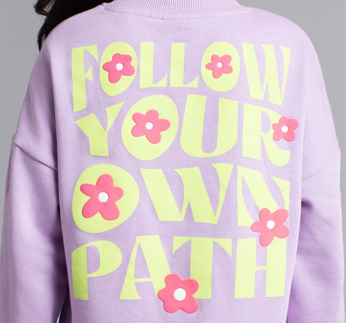 Girls Sweatshirt With Print At Back