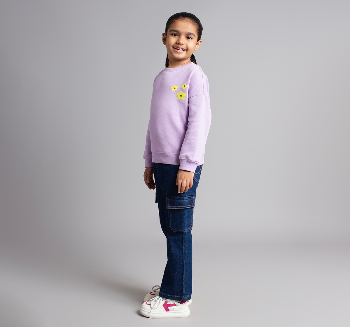 Girls Sweatshirt With Print At Back