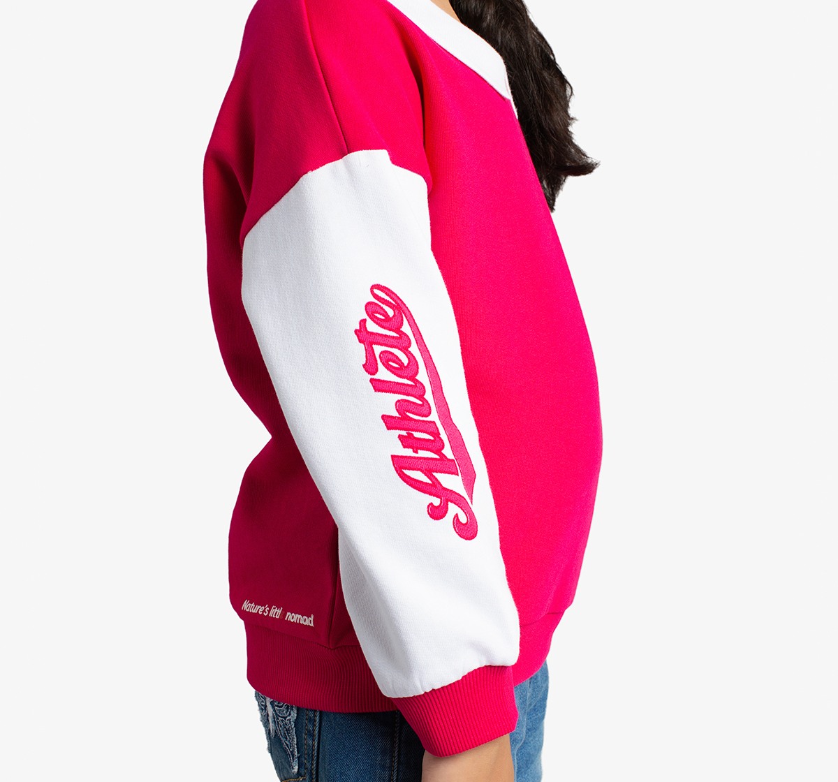 Girls Sweatshirt With Embroidery & Print