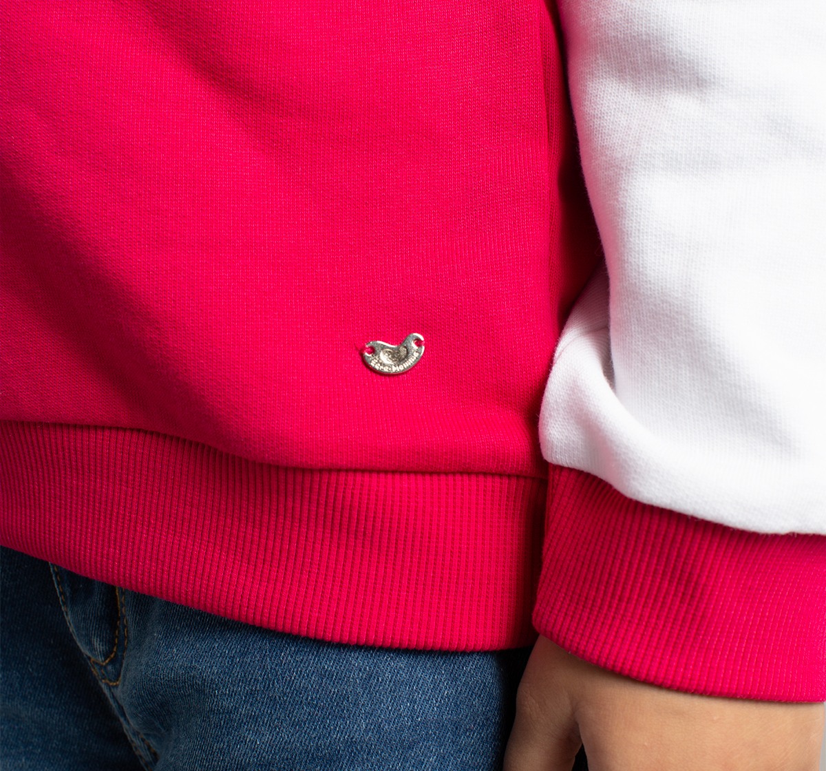 Girls Sweatshirt With Embroidery & Print
