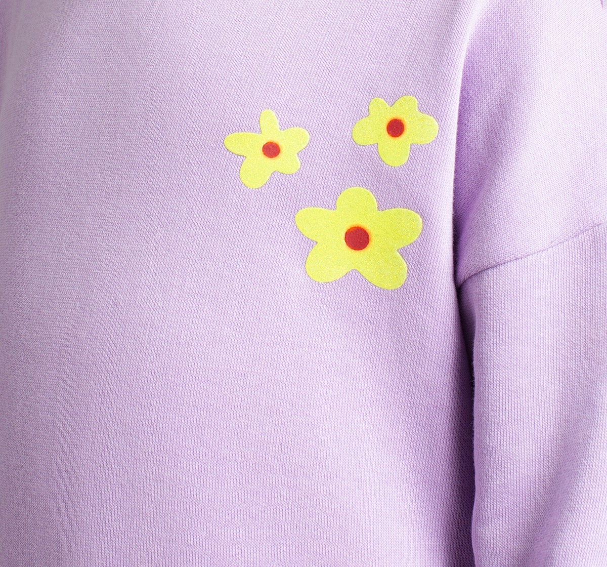 Girls Sweatshirt With Print At Back