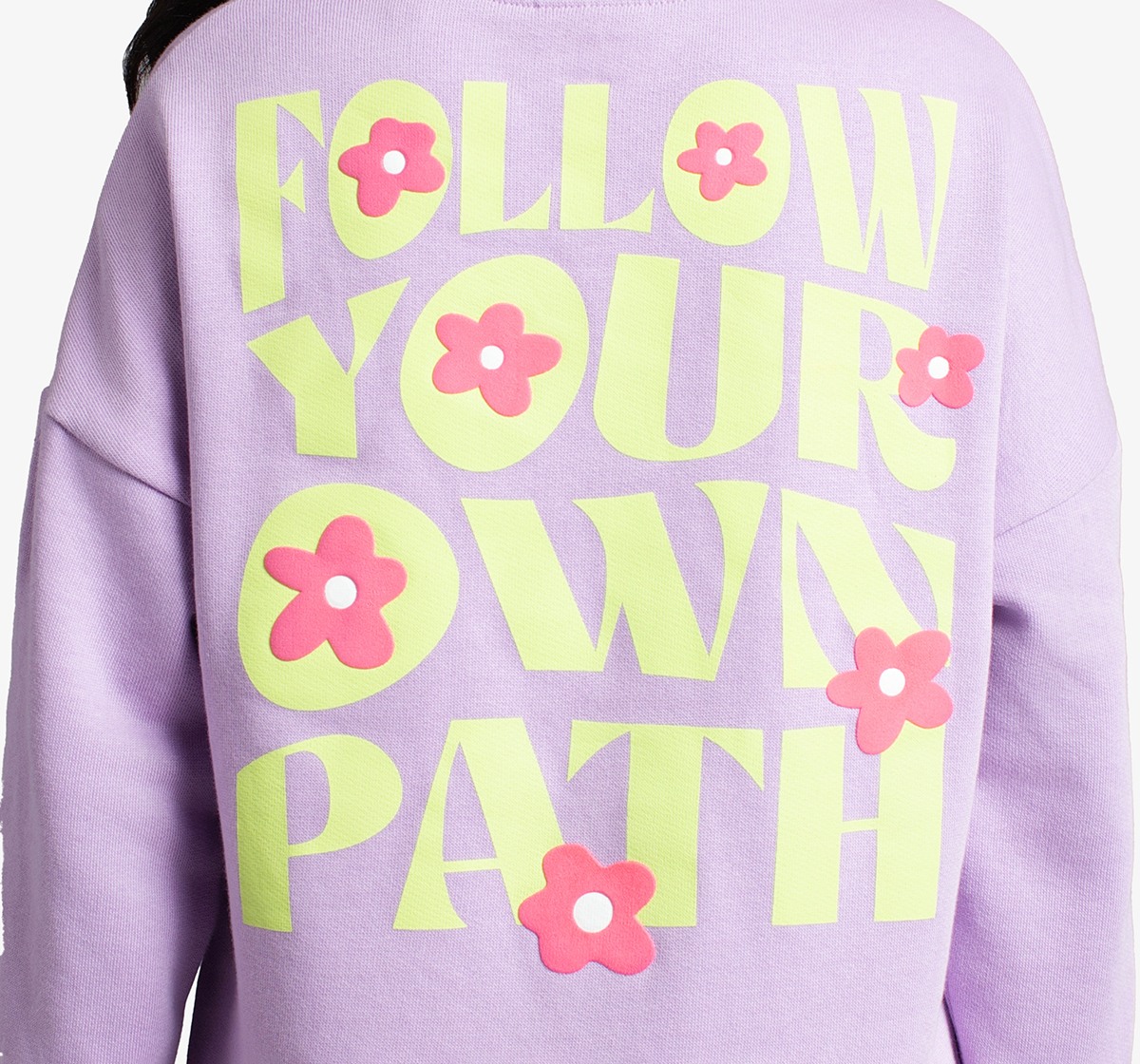 Girls Sweatshirt With Print At Back