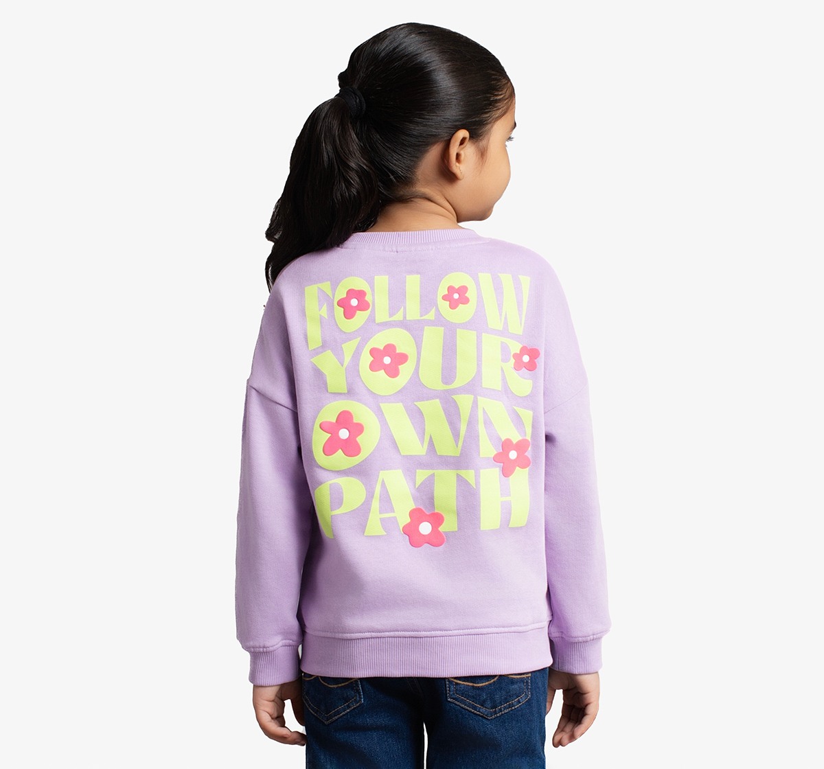 Girls Sweatshirt With Print At Back