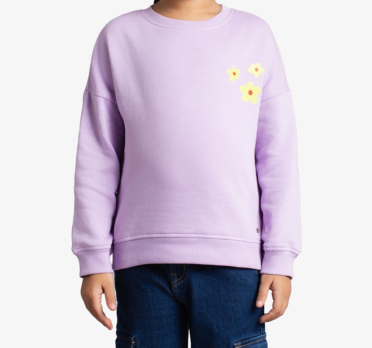 Girls Sweatshirt With Print At Back