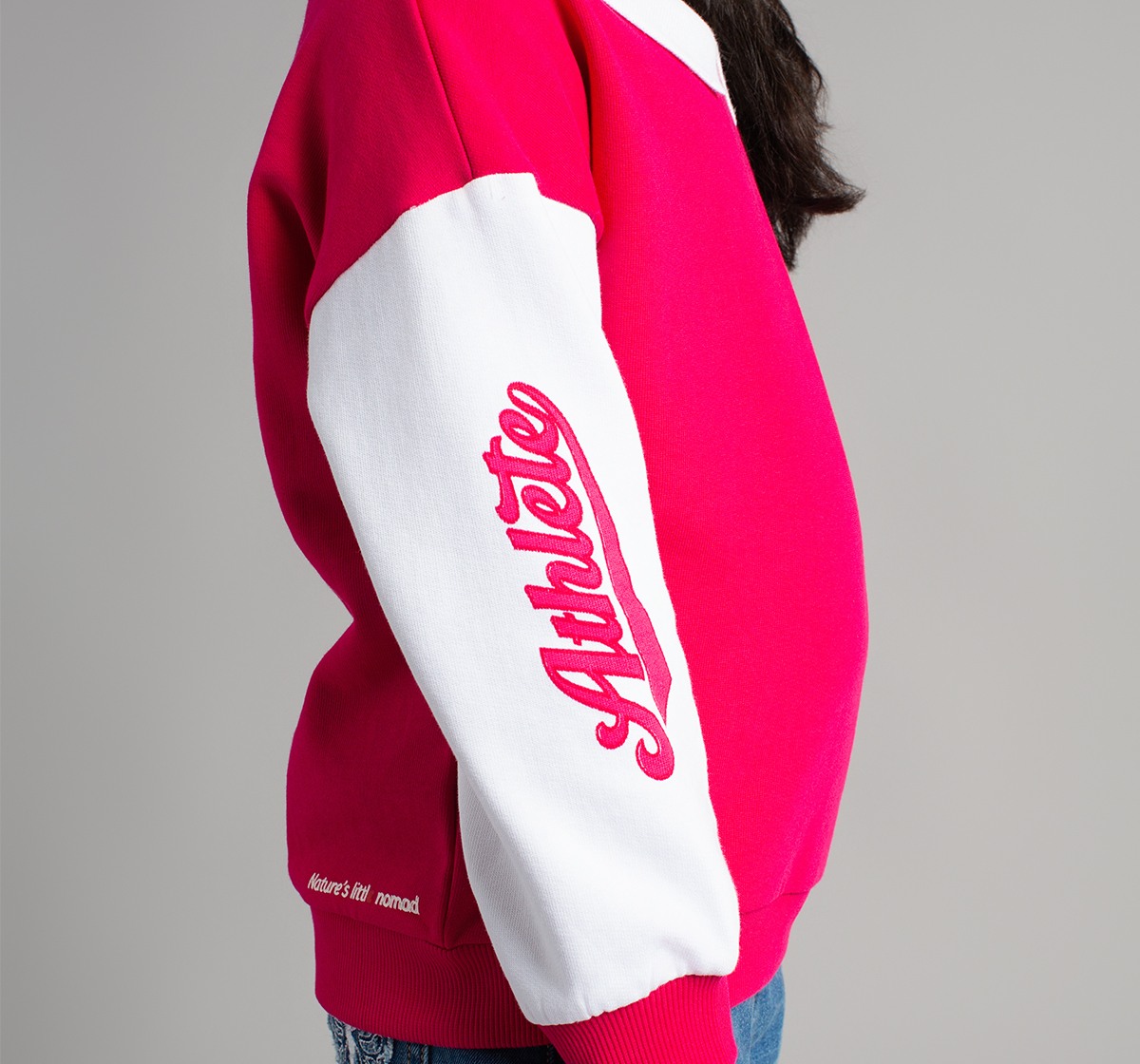 Girls Sweatshirt With Embroidery & Print