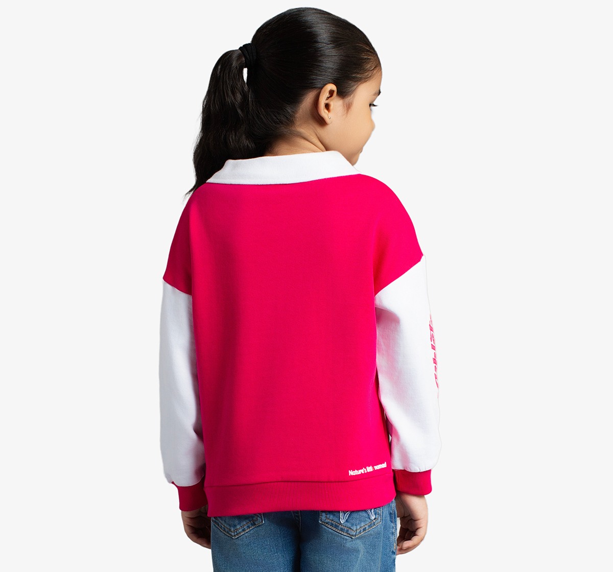 Girls Sweatshirt With Embroidery & Print
