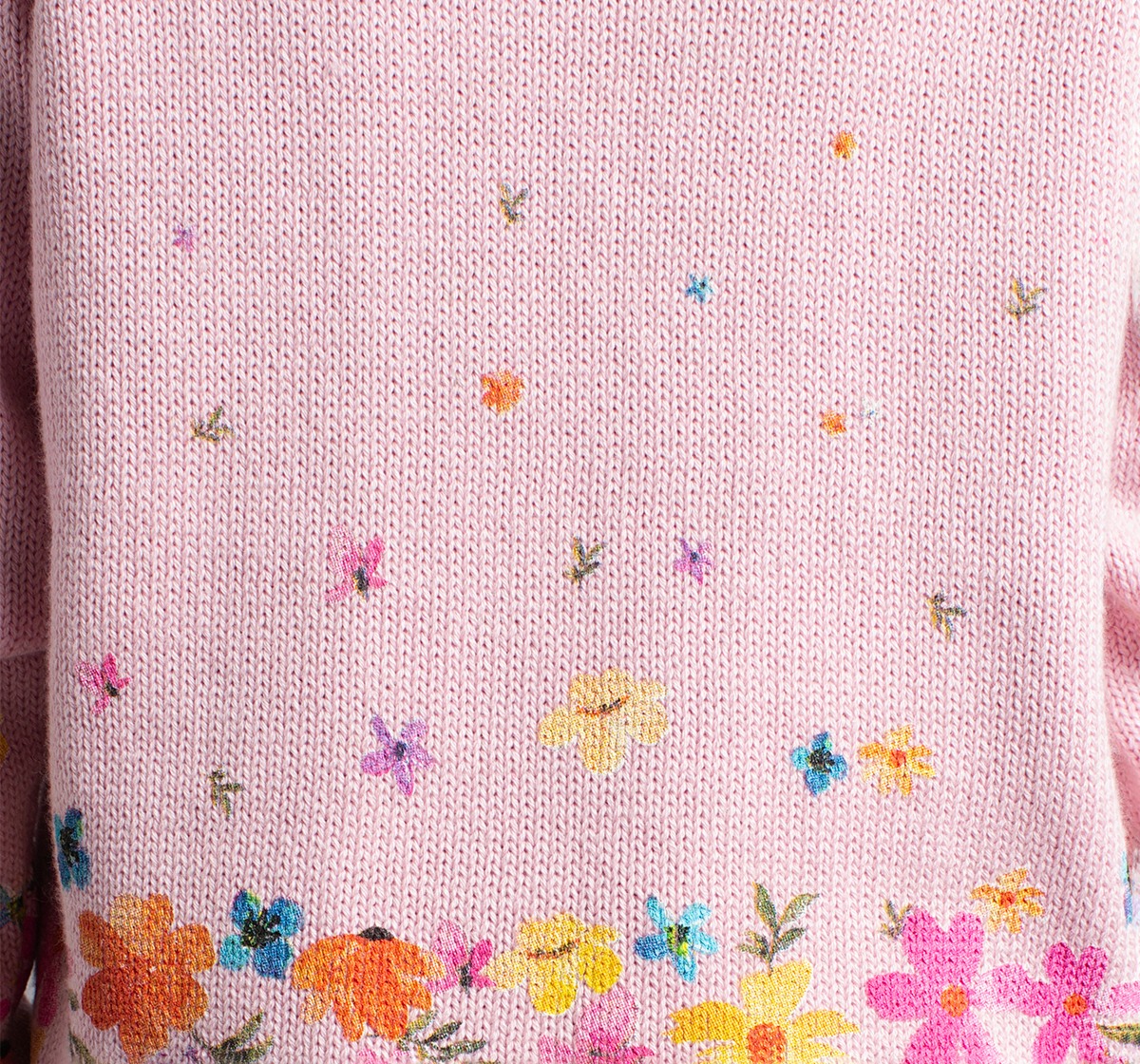 Ed-A-Mamma Girls Sweater With Digital Print - Multicolor