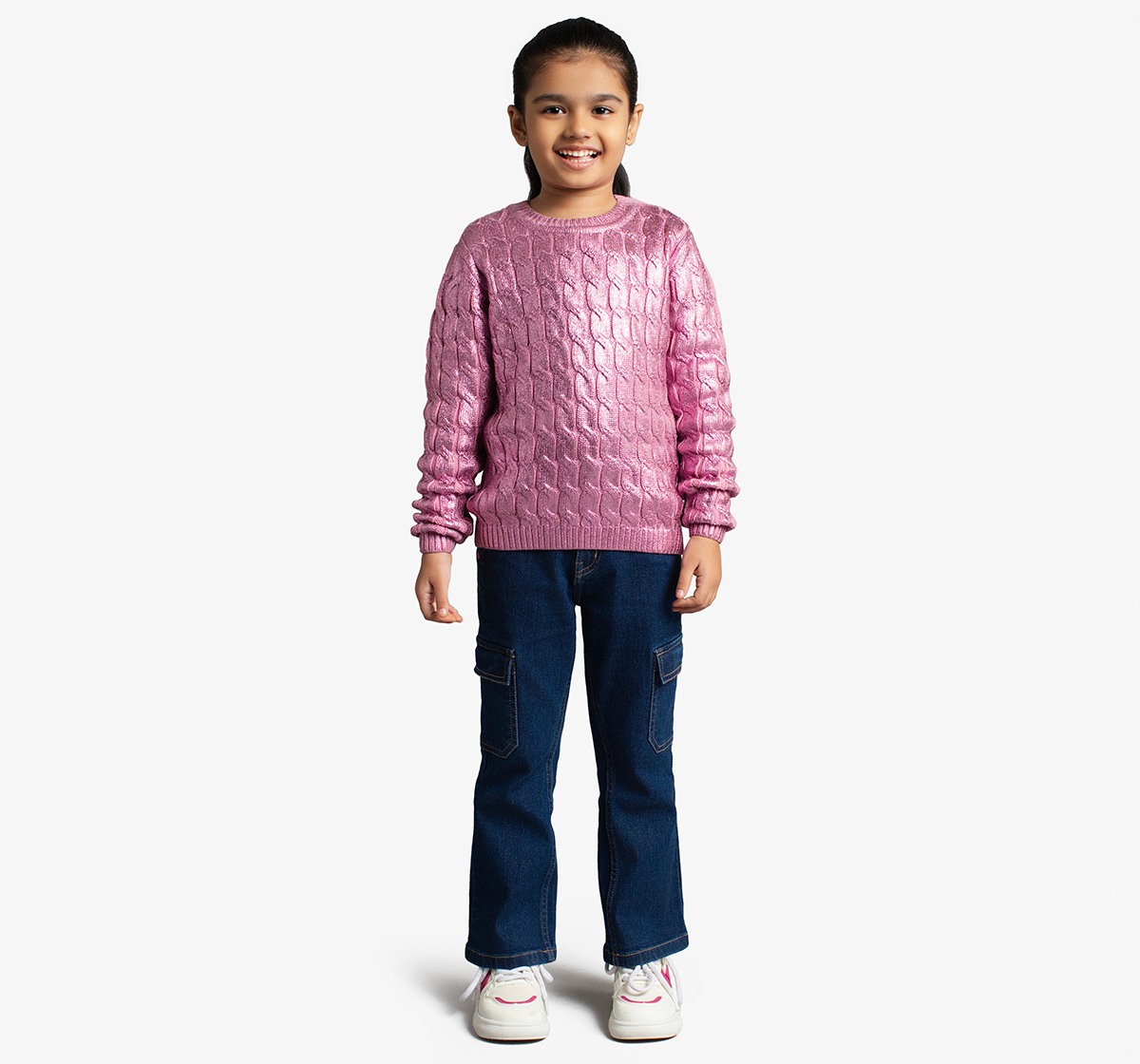 Girls Sweater With All Over Foil