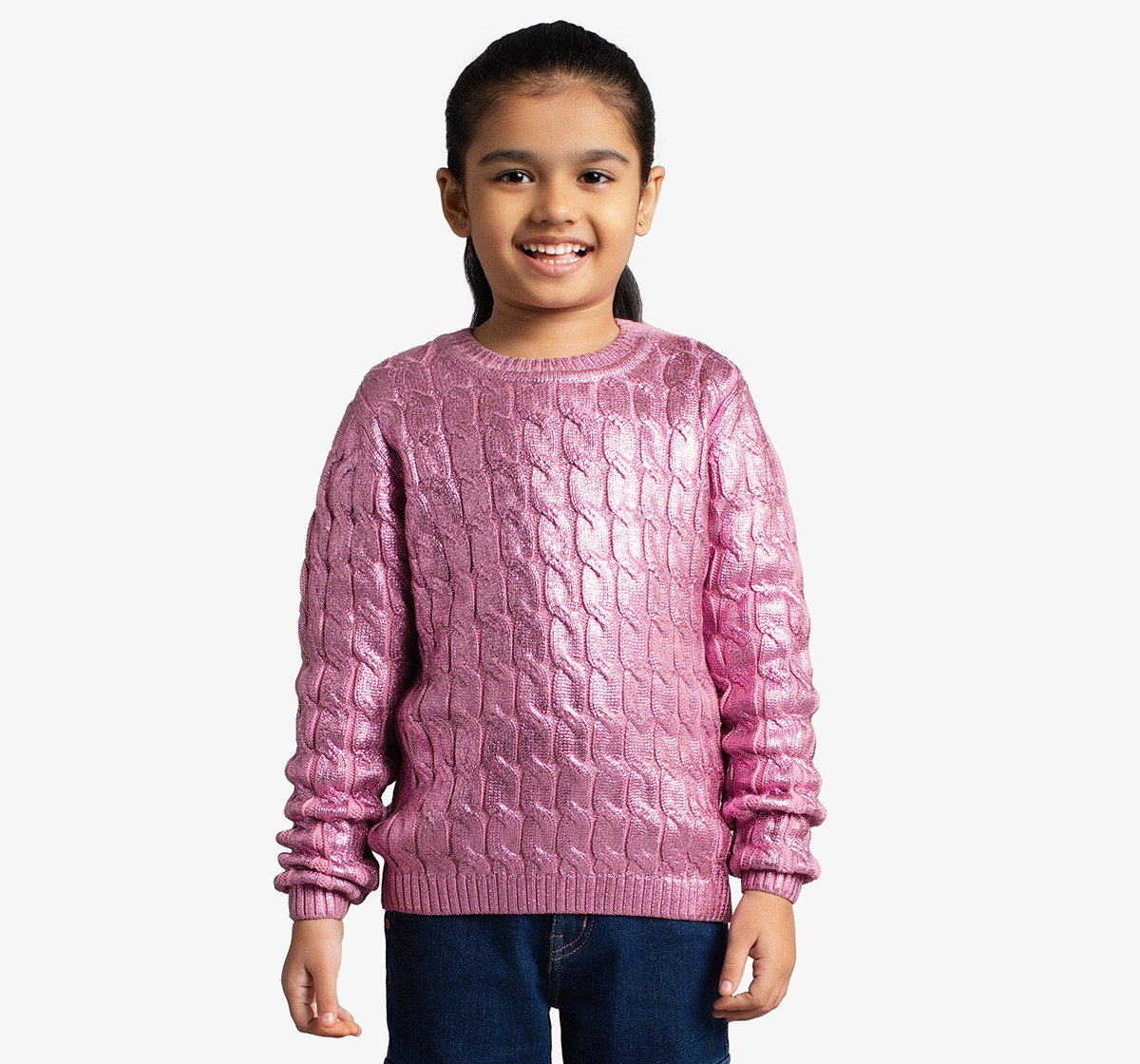 Girls Sweater With All Over Foil