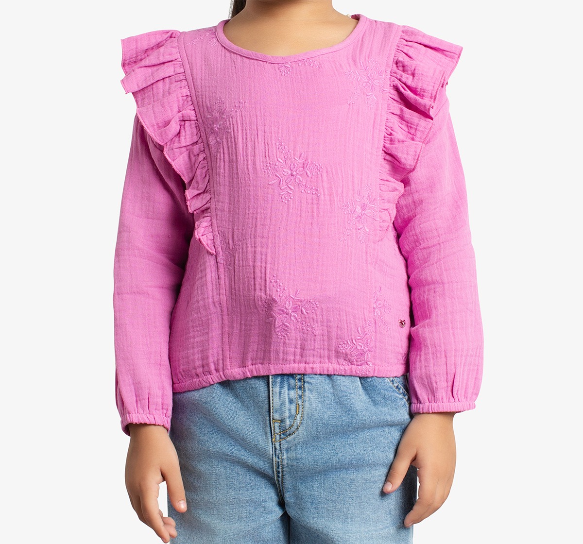 Girls Embroidered Top